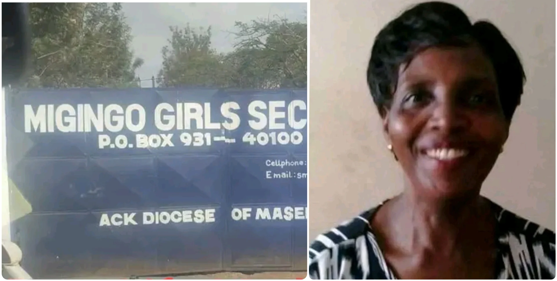 The Deputy Principal of Migingo Girls Secondary School, Madam Roselyn Nyawanda has allegedly been killed by her own son in the school house.