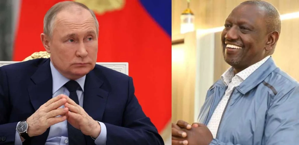 Russia President Vladimir Putin Congratulates William Ruto