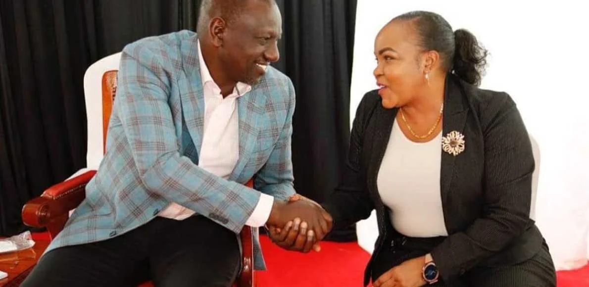 Former UDA party member Wangui Ngirici has warmed the hearts of Kenyans with a beautiful congratulatory message to William Ruto.