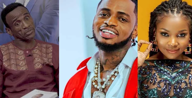 Mzee Abdul Juma Isack lectures his son Diamond Platnumz