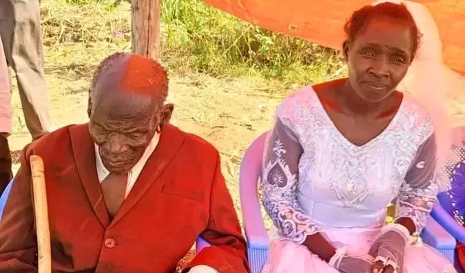 IMG 20230116 080437 jpg Shock As 97-year Old Grandpa Marries A 30 Year Old Woman