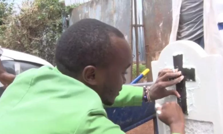 Charles Karanja is one of brilliant young Kenyans who have special ways of handling the tough economic times. With high level of joblessness, Karanja decided to try his luck in one of the infamous sector. He ventured into painting and embellishing graveyards and he is making a kill out of it. While speaking in an interview with local media, Karanja revealed that his services though differs with those in the same sector pays him well. He disclosed that he makes an avarage of 3 million shillings per year. Karanja studied construction in his undergraduate studies. He however did not manage to secure a job. After unsuccessfully searching for job for sometimes, the Kiambu Based businessman decided to try his luck in decorating graves. According to him, he identified the sector as untapped market. True to his thoughts, the fast growing venture started so well and it has seen him employ seven people In the interview, the grave decorator said that the course he studied helped him set up his workshop where customers would come to him with original ideas like building a gravestone that looked like a house. "I build graves and embellish them. People are constantly coming up with new methods to honor the deceased. A long time ago, people were buried in the bush or a banana plant was planted to serve as a marker for the graves, but today, people honor and remember their loved ones. Karanja believes people should honour the dead with unique and permanent structures. "I assist them in doing that in a unique way. A person's special home remains thereafter burial for all time. So it's good that you respect the deceased and value that individual,” Karanja said. Karanja charges Ksh.60,000 for every project. On a good month, he earns Ksh. 300,000 and Ksh 150,000 in a bad one. This means that he makes an avarage of Ksh 225,000 each month and close to Ksh 3,000,000 annually. The venture has seen him employ several people in various capacities. "I have a managing director, seven regular employees, and a few temporary employees. I had no money when I started. My business was launched with the help of a client's down payment "He said His work is however not without challenges. Karanja lamented that some clients underpay or fail to pay completely. "Yes, I do face obstacles, especially on finances. There are times when a client underpays you and might even refuse to pay. I am forced to follow up by phone, particularly if they are outside of Kiambu. Some people would disregard and even block you."