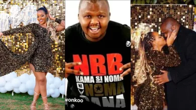 Kenyan popular Genge hits-maker Mejja has finally found love years after seperating with his baby mama. The celebrity introduced his new girlfriend know as Ray Zuri and fans can't keep calm. Mejja shared a video on Instagram having a cool moment with Ray Zuri during her birthday. In the video seen by Public News, the two were captured dancing together, shared cake and k|ss€d passionately. His news relationship comes years after Mejja broke up with his baby mama milly Wairimu. The baby mama accused Mejja of having toxic traits. Last year November while speaking with Makena in an interview, the Utawezana hit-maker revealed that he prefers keeping his relationship private. According to him, any time he introduces a girlfriend to Kenyans, the relationship goes sour. In the interview, the musician further revealed the he prefers dating someone who is not in limelight, someone who is not a celebrity. He hinted that a lady who is not in the same field with him would be better. "Mimi sitaki kudate celebrity anymore. I prefer someone who maintains a low profile." Mejja said. In June last year Mejja had shared that he gave up on finding love. “I had to (stay alone). I left love to Telemundo. Anyway, have a good night. Thanks and God bless", he responded to a fan. Months a go, Mejja announced that he had parted ways with his baby mama. According to him, Milly had found happiness elsewhere. "Me and my wife are not together at the moment. It is one of those cases I myself cannot understand. It is confusing because we were just fine, in layman’s language I would say she found her happiness in something else and it is her right, same way I would have wanted her to understand me." Kenyans have now expressed their joy after 'Okwonko' found love. While reacting to the video he shared on Instagram while celebrating het birthday, a section of Kenyans expressed their feelings. "Hapa ukipewa utawezana kweli?" "Congratulations ❤️....leta kamkid sasa 😁." "Mapema ndio best😂 congrats okwonko😂😂." "Keep winning Mejja, hapa umeweza."