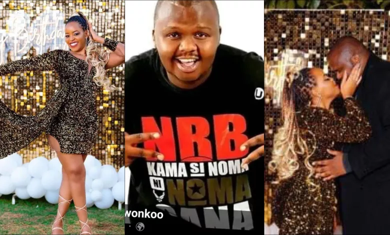 Kenyan popular Genge hits-maker Mejja has finally found love years after seperating with his baby mama. The celebrity introduced his new girlfriend know as Ray Zuri and fans can't keep calm. Mejja shared a video on Instagram having a cool moment with Ray Zuri during her birthday. In the video seen by Public News, the two were captured dancing together, shared cake and k|ss€d passionately. His news relationship comes years after Mejja broke up with his baby mama milly Wairimu. The baby mama accused Mejja of having toxic traits. Last year November while speaking with Makena in an interview, the Utawezana hit-maker revealed that he prefers keeping his relationship private. According to him, any time he introduces a girlfriend to Kenyans, the relationship goes sour. In the interview, the musician further revealed the he prefers dating someone who is not in limelight, someone who is not a celebrity. He hinted that a lady who is not in the same field with him would be better. "Mimi sitaki kudate celebrity anymore. I prefer someone who maintains a low profile." Mejja said. In June last year Mejja had shared that he gave up on finding love. “I had to (stay alone). I left love to Telemundo. Anyway, have a good night. Thanks and God bless", he responded to a fan. Months a go, Mejja announced that he had parted ways with his baby mama. According to him, Milly had found happiness elsewhere. "Me and my wife are not together at the moment. It is one of those cases I myself cannot understand. It is confusing because we were just fine, in layman’s language I would say she found her happiness in something else and it is her right, same way I would have wanted her to understand me." Kenyans have now expressed their joy after 'Okwonko' found love. While reacting to the video he shared on Instagram while celebrating het birthday, a section of Kenyans expressed their feelings. "Hapa ukipewa utawezana kweli?" "Congratulations ❤️....leta kamkid sasa 😁." "Mapema ndio best😂 congrats okwonko😂😂." "Keep winning Mejja, hapa umeweza."
