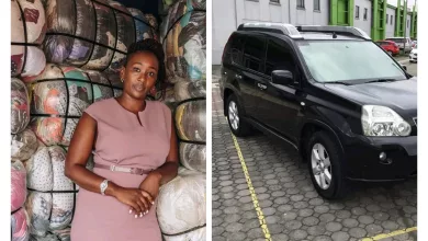A while ago, Catherine Muringo left Kenyans in shock after she revealed that she bought a Ksh 700K car to three months after starting a Mitumba business. Catherine narrated that her second hand clothers business picked so well that she amassed huge profit with a short time. A section of Kenyans dismissed the claim as untrue. They wondored how one can take such a hug step in so short period. How did Catherine Muringo start Mitumba business Catherine Muringo got into second hand clothes business 9 years ago, when few players where in the market . While speaking in an Interview with the Standard, Catherine revealed that she decided to venture into Mitumba clothes after her Salon business collapsed. Muringo was devastated and hopeless after her Salon business failed to thrive. She had only Ksh.2000, which she used as starting capital. Luckily, there were few players into the Mitumba business and hence it was a walk in the park. "I began the business with 2000 shillings. At the time we did not experience much challenge because very few people were into the business," she said. Armed with Ksh. 2000, Catherine went to Korogocho market and picked kids clothes. To her surprise, the clothes made Ksh.9000. Catherine later met a friendly dealer who taught him various varieties of bales.This made her business more profitable. Catherine Muringo now runs a multi-millions Mitumba business in Gikomba and imports bales from abroad. “I prefer Canadian bales because they are clean. I also source from Australia, the UK, very little from the US and rarely from China. Before, I did not know that there was a difference between China, Canadian, the UK or Australian bales, I just used to buy them randomly,” she said. Nissan X-TRAIL CAR in 3 months While in an interview with NTV, Catherine Muringo sparked a buzz among Kenyan after she said she bought her first car three months after getting into Mitumba business. Catherine said that she made huge profit with a short period, that she acquired a Ksh. 700K car. "Things were so good. Within 3 months I was able to purchase a second hand Nissan X-TRAIL worth Ksh.700K," she noted.