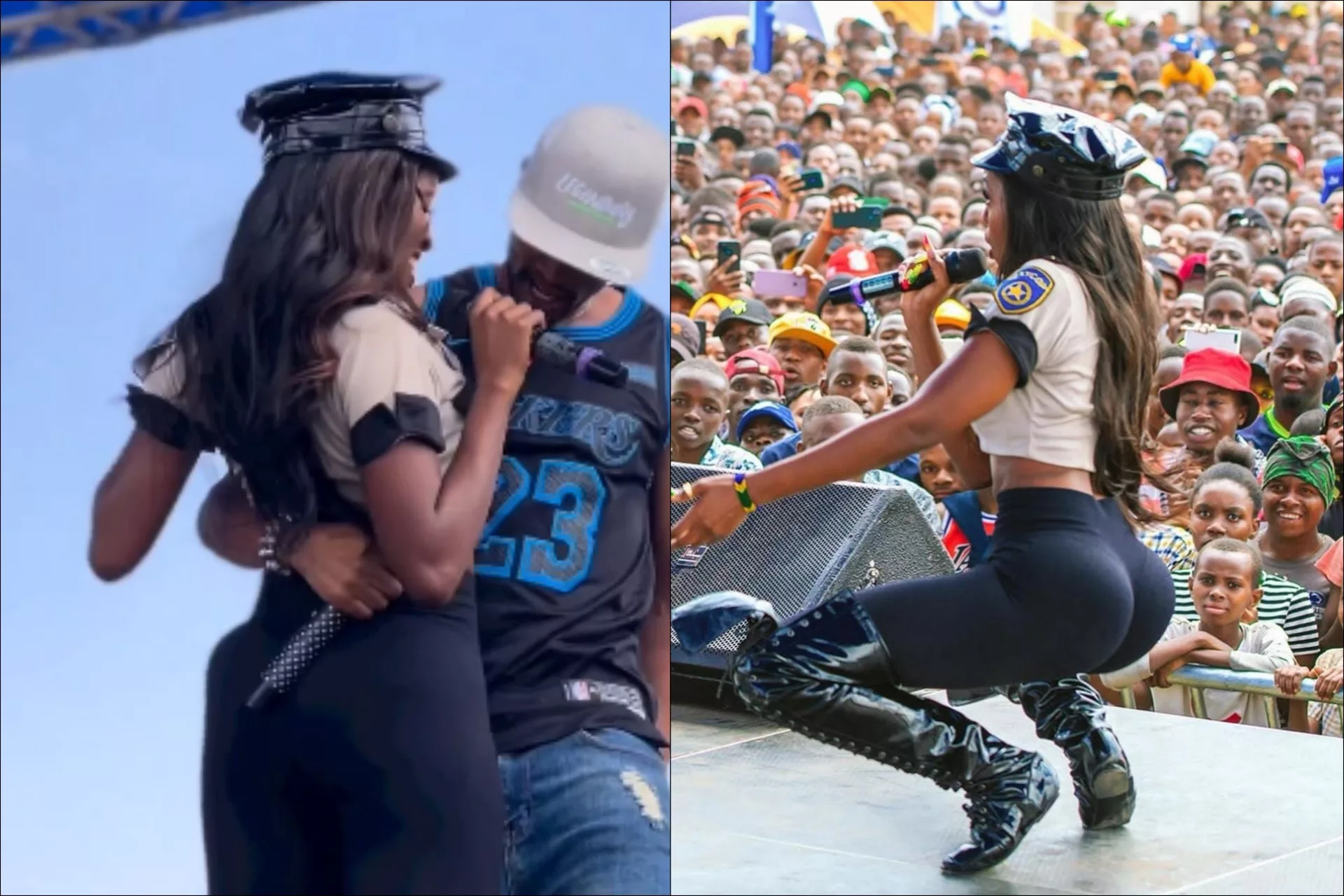 Tanzanian fast rising Bongo star Phina has once again found herself trending on social media gor allegedly enhancing her nyash to look big. In a recent performance, Phina donning tight pants that left netizens with a clear view of her nyash. While reacting to her photos, a section of her fans noted that her 'sitting allowance' had grown at an alarming rate. A section have been speculating that the 'upo nyonyo' hitmaker underwent gluteal augmentation to improve her shape. In a recent interview, Phina denied the allegations of enhancing her body shape adding that she is naturally gifted. She also said that the tight pants she was wearing made her nyash protrude during the performance. "It is not true. I ignore all the trolls..because God took his time to create me. My nyash is all natural. I am at peace because I know it's real." Phina is also making waves in East Africa music landscape. She has released a new EP consisting of three songs; Zinduna, Smile and Rara featuring Juma Jux. The Upo Nyonyo singer has three new songs: Zinduna, Smile and Rara featuring Juma Jux.