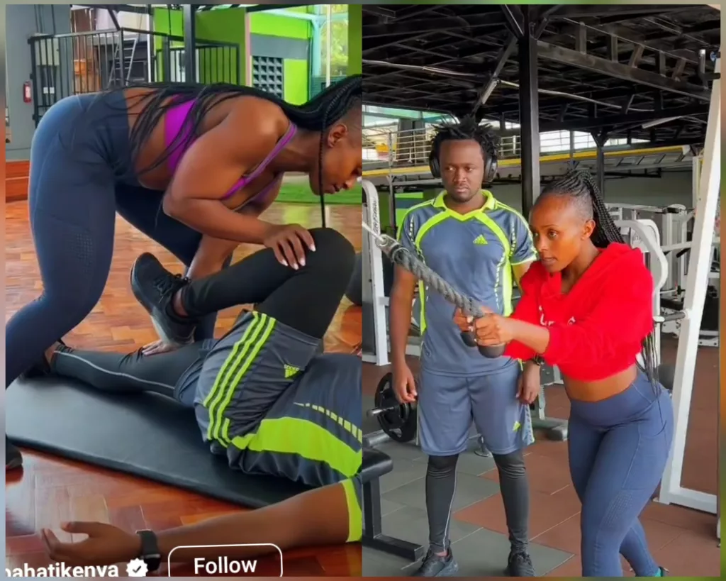Kenyans worried over Diana Marua after Bahati is spotted with beautiful gym instructor