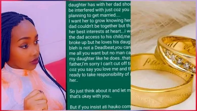 A kenyan lady has elicited divided reactions among Kenyans on social media, after she narrated how she cancelled wedding after husband-to-be asked her to cut ties with her baby daddy. The lady identified as Yvonne Kontoz said she was all prepared to tie knot with her fiancee. He however kept on insisting that she cut tie with the father of her daughter. "Few days ago i called off my Engagement...wuuueh,nyota yangu ni kama pastor Ezekiel ameenda nayo jela🤣...," she said. She further noted that to there is nothing that would make her separate her daughter from her biological father. "My Fiancé was good,he loves me,has no problem with Taking care of me and my daughter Fully but there are things I can never compromise no matter how good you are to me...And one of them Is the relationship My daughter has with Her Father.. rules too apply, if you are still seeing your exe for whatever reason, we will break up, period." Yvonne Kontoz went ahead and shared a screenshot of her warning his fiancee. "I want her to grow knowing that her mum and Dad couldn't be together but they all have her best interest at heart...I won't deny Dad access to his child, me and him broke up but he loves his daughter. "So just think about it and let me know whether it's okay with you. But if you insist ati hauko comfortable nikiongea na B.daddy, mapema ndio best. We can call of the plans," read the screenshot. Mixed Reactions Among Kenyans While responding to the post, Kenyans have expressed their divided opinions.Here are some of the reactions. Marrying a single mother is just joining another man's family. End of quote. Niko sure huyo baby daddy angekua broke ungekua unamuita deadbeat🤣🤣🚮 Then expect to remain single for a loooong time...or urudi kwa baby daddy If you're a man who is still childless, NEVER EVER MARRY A WOMAN WITH A KID. NEVER. A responsible baby daddy also should get a chance for the rosecoco and vice versa. Wewe rudiana na babydaddy tu mnakulana daily yet you are blackmailing the new man