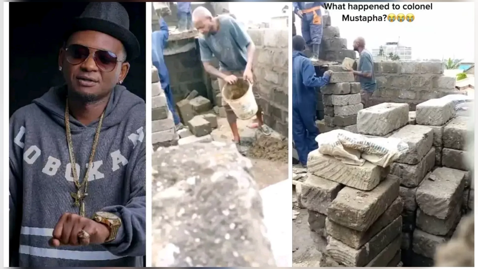 Mum ako na cancer ~ Video of colonel Mustafa working in a construction site mjengo goes vira