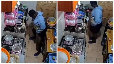 Woman caught on camera using urine to cook