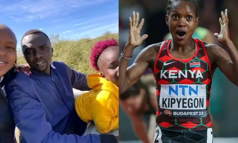 Tears as Faith Kipyegon Fails to appreciate husband Timothy Kiptum