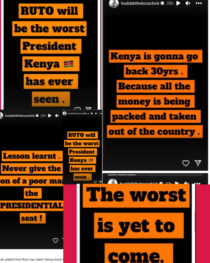 GridArt 20230918 133806213 "He'll be the worst President," Huddah Monroe explains why William Ruto will not help Kenyans will