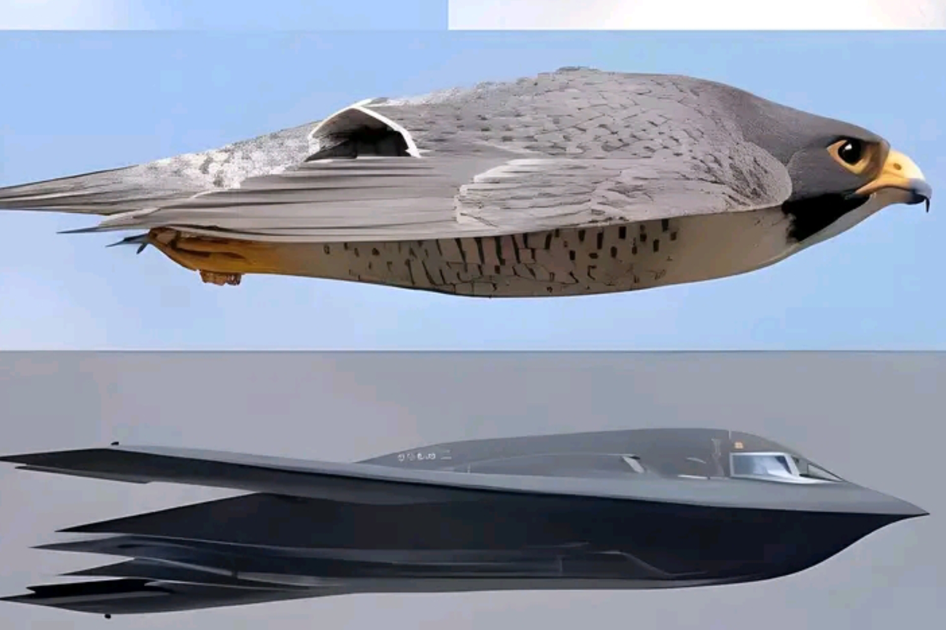 Why the US B2-Bomber Was Designed From Falcon Bird🇺🇸🦅